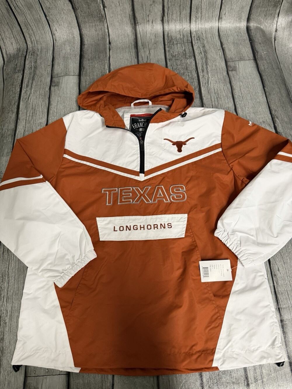 NWT Men’s Franchise Club Texas Longhorns Action Anorak Jacket Sz Large Orange
